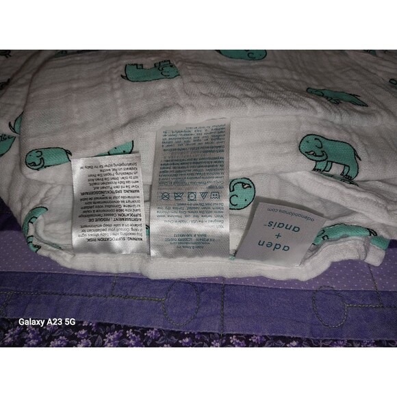 Aden + Anais Muslin Swaddle Blankets (3) Bird, Giraffe, Elephant 100% Cotton - Picture 4 of 7
